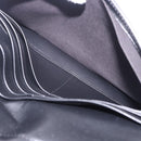 VERSACE Clutch Bag Leather Black Silver Auth 200703V-17
