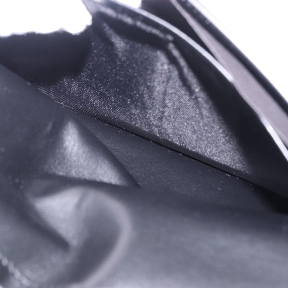 VERSACE Clutch Bag Leather Black Silver Auth 200703V