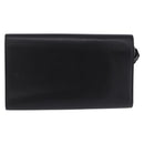 VERSACE Clutch Bag Leather Black Silver Auth 200703V-3