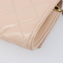 VERSACE Chain Shoulder Wallet Greca Goddess Leather Pink Gold Auth 200704V-17