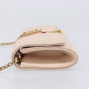 VERSACE Chain Shoulder Wallet Greca Goddess Leather Pink Gold Auth 200704V-4