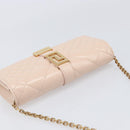 VERSACE Chain Shoulder Wallet Greca Goddess Leather Pink Gold Auth 200704V-6
