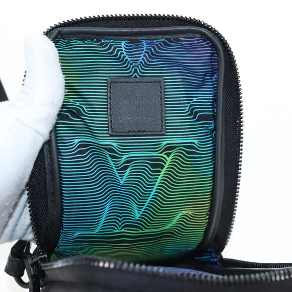LOUIS VUITTON 3D monogram Double Phone Pouch Black M80141 LV Auth 200705M