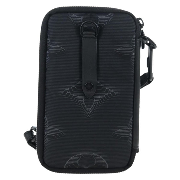 LOUIS VUITTON 3D monogram Double Phone Pouch Black M80141 LV Auth 200705M