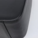 BURBERRY Nova Check Hand Bag Leather Black Silver Auth 200706V-16