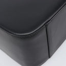 BURBERRY Nova Check Hand Bag Leather Black Silver Auth 200706V-9