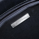 BURBERRY Nova Check Hand Bag Leather Black Silver Auth 200706V-11