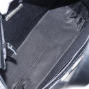 BURBERRY Nova Check Hand Bag Leather Black Silver Auth 200706V-12