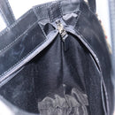 BURBERRY Nova Check Hand Bag Leather Black Silver Auth 200706V-17