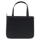 BURBERRY Nova Check Hand Bag Leather Black Silver Auth 200706V-2