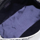 FENDI Zucchino Canvas Mamma Baguette Shoulder Bag Navy Silver Auth 200709V-22