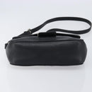 Miu Miu Shoulder Bag Leather Black Silver Auth 200710A-10