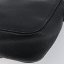 Miu Miu Shoulder Bag Leather Black Silver Auth 200710A-13