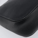 Miu Miu Shoulder Bag Leather Black Silver Auth 200710A-14