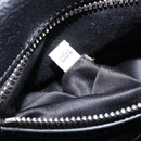 Miu Miu Shoulder Bag Leather Black Silver Auth 200710A-25