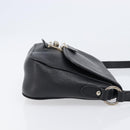 Miu Miu Shoulder Bag Leather Black Silver Auth 200710A-4