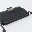 Miu Miu Shoulder Bag Leather Black Silver Auth 200710A-6