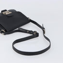 Miu Miu Shoulder Bag Leather Black Silver Auth 200710A-7