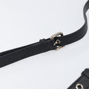 Miu Miu Shoulder Bag Leather Black Silver Auth 200710A-9