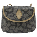SAINT LAURENT Shoulder Bag PVC Canvas Gray Auth 200711-13