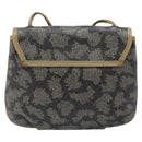 SAINT LAURENT Shoulder Bag PVC Canvas Gray Auth 200711-2