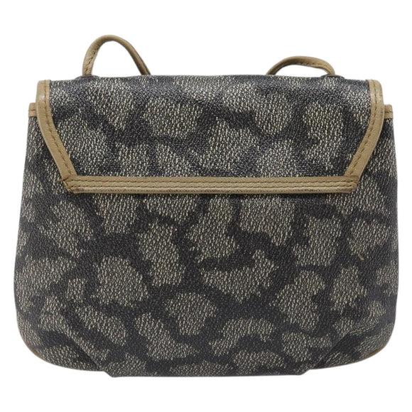 SAINT LAURENT Shoulder Bag PVC Canvas Gray Auth 200711