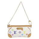 LOUIS VUITTON Monogram Multicolor Pochette Mira MM White M60096 LV Auth 200712V-13