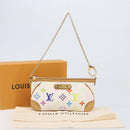 LOUIS VUITTON Monogram Multicolor Pochette Mira MM White M60096 LV Auth 200712V-12