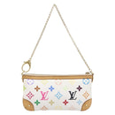 LOUIS VUITTON Monogram Multicolor Pochette Mira MM White M60096 LV Auth 200712V-2