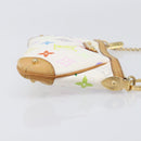 LOUIS VUITTON Monogram Multicolor Pochette Mira MM White M60096 LV Auth 200712V-3