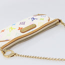 LOUIS VUITTON Monogram Multicolor Pochette Mira MM White M60096 LV Auth 200712V-6