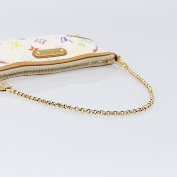 LOUIS VUITTON Monogram Multicolor Pochette Mira MM White M60096 LV Auth 200712V