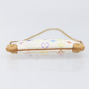 LOUIS VUITTON Monogram Multicolor Pochette Mira MM White M60096 LV Auth 200712V-5