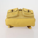 GUCCI Bamboo Backpack Suede Yellow Gold 003 58 0016 Auth 200716A-11