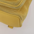 GUCCI Bamboo Backpack Suede Yellow Gold 003 58 0016 Auth 200716A-12