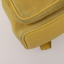 GUCCI Bamboo Backpack Suede Yellow Gold 003 58 0016 Auth 200716A-13