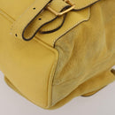 GUCCI Bamboo Backpack Suede Yellow Gold 003 58 0016 Auth 200716A-14