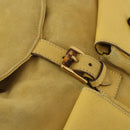 GUCCI Bamboo Backpack Suede Yellow Gold 003 58 0016 Auth 200716A-16