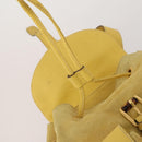 GUCCI Bamboo Backpack Suede Yellow Gold 003 58 0016 Auth 200716A-17