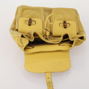 GUCCI Bamboo Backpack Suede Yellow Gold 003 58 0016 Auth 200716A-18