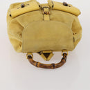 GUCCI Bamboo Backpack Suede Yellow Gold 003 58 0016 Auth 200716A-6