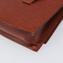 LOUIS VUITTON Epi Tilsitt Pouch Brown M52603 LV Auth 200717-10