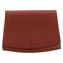 LOUIS VUITTON Epi Tilsitt Pouch Brown M52603 LV Auth 200717-2