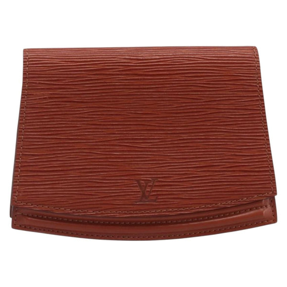 LOUIS VUITTON Epi Tilsitt Pouch Brown M52603 LV Auth 200717