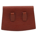 LOUIS VUITTON Epi Tilsitt Pouch Brown M52603 LV Auth 200717-3