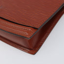 LOUIS VUITTON Epi Tilsitt Pouch Brown M52603 LV Auth 200717-8