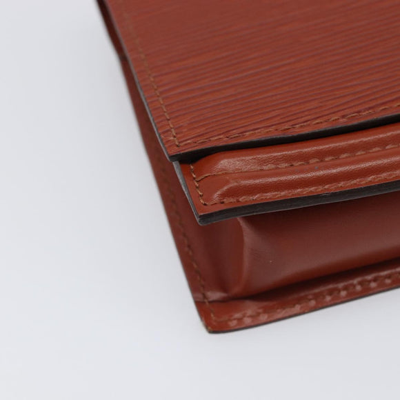 LOUIS VUITTON Epi Tilsitt Pouch Brown M52603 LV Auth 200717
