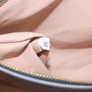 PRADA Clutch Bag Leather Light Blue Gold Auth 200722A-12