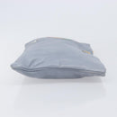 PRADA Clutch Bag Leather Light Blue Gold Auth 200722A-3
