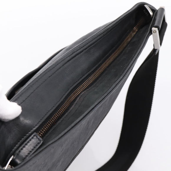 GUCCI GG Canvas Guccissima Shoulder Bag Canvas Black Silver 161822 Auth 200724